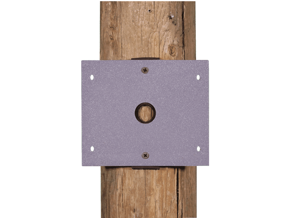 Universal Round Pole Adapter for a Double Duplex Box